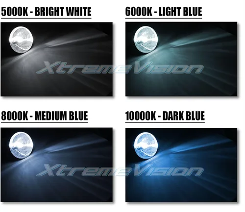 Vista 5 de XtremeVision H1 10K 35W AC Xenón Paquete - Bombilla de faro de Xenón con balasto de AC delgado - 10000K Azul Oscuro - Bombillas de Xenón - 1 par