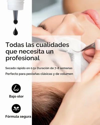 Vista 7 de BEYELIAN - Pegamento para extensiones de pestañas sensibles 0,17 fl oz / 5 ml / Tiempo de secado 0,5 segundos / Retención de 7-8 semanas / Adhesivo