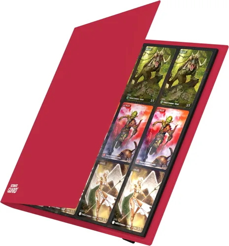 Vista 5 de Ultimate Guard Flexxfolio 12 bolsillos laterales para almacenamiento de tarjetas coleccionables de hasta 480 tarjetas, colección de tarjetas Rojo