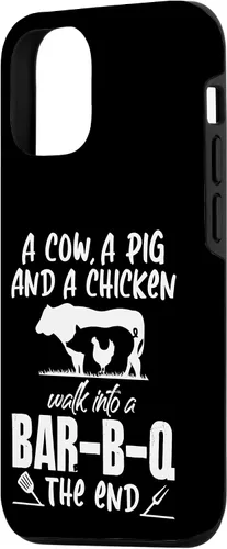 Vista 2 de iPhone 14 A Cow, A Pig And A Chicken Walk Into A Bar B Q End Case