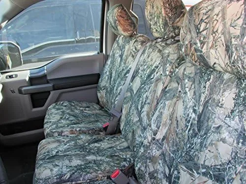 Vista 4 de Durafit Seat Covers, Juego de fundas de asiento delantero y trasero compatibles con Ford F150-F550 Super Crew 2019-2022 fabricado en tela
