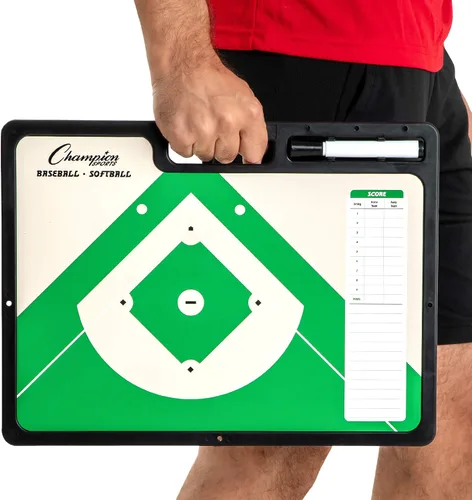 Vista 5 de Champion Sports Pizarra grande y extra grande de borrado en seco para entrenamiento - Pizarras blancas para estrategizar, técnicas, jugadas