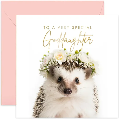 Vista 8 de Old English Co. - Tarjeta de felicitación de erizo muy especial – Tarjeta de cumpleaños de erizo floral para ella – Bonitas tarjetas de felicitación