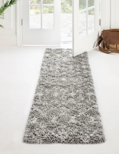 Vista 8 de Unique Loom Moroccan Trellis Shag Collection - Alfombra de área - Meknes (2 pies 2 pulgadas x 3 pies 1 pulgada, rectangular, marrón claro/marfil)