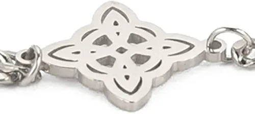 Vista 35 de Pulsera de nudo de bruja, nudo celta, símbolo de Wicca pagana, nudo mágico, pulsera de joyería de brujería, pulsera de acero inoxidable ajustable
