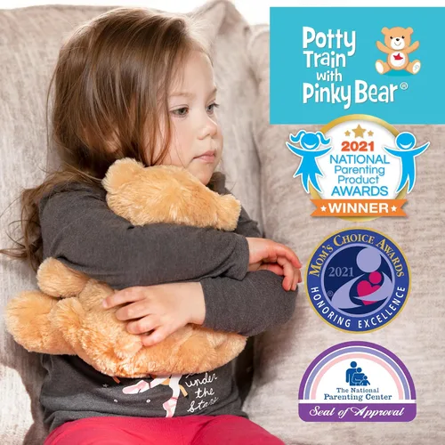 Vista 4 de Tren para ir al baño con oso meñique, oso de entrenamiento para ir al baño con bolsillo de premio/bolsa y libro de tablero para niños, herramienta