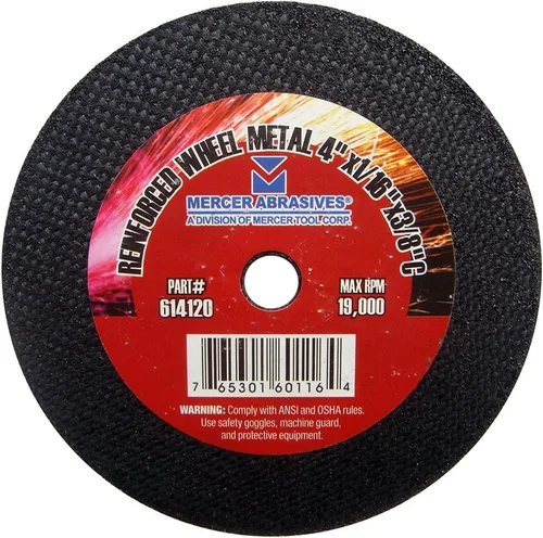 Vista 14 de Mercer Industries 613060-Ruedas de corte de metal de 3" x 1/16" x 1/4" (paquete de 100)