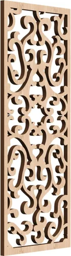 Vista 162 de 9 3/8 pulgadas de ancho x 24 3/8 pulgadas de alto x 1/4 de alto Smithfield paneles de pared de madera con calado, abedul