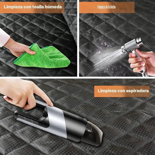 Vista 9 de PETICON Fundas de asiento para perro para Tesla Model 3 y Y con 2 protectores de puerta, hamaca para perro 100% impermeable para Tesla con ventana