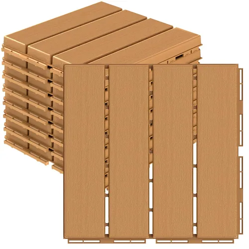 Vista 12 de Goovilla - Azulejos de plástico entrelazados para terraza, paquete de 9 para balcón, 12 x 12 pulgadas, piso impermeable para todo clima, azulejos