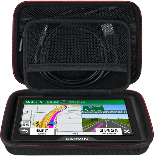 Vista 9 de Elonbo Funda rígida de viaje GPS para Garmin dezl OTR1000 de 10 pulgadas, Garmin dezl OTR1010/Garmin RV 1090 Sistema de navegación GPS, bolsillo