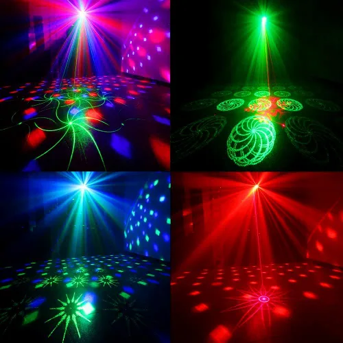 Vista 4 de DJANT Luces de bola de discoteca para fiesta de DJ, proyector de luces estroboscópicas de escenario, activado por sonido con control remoto