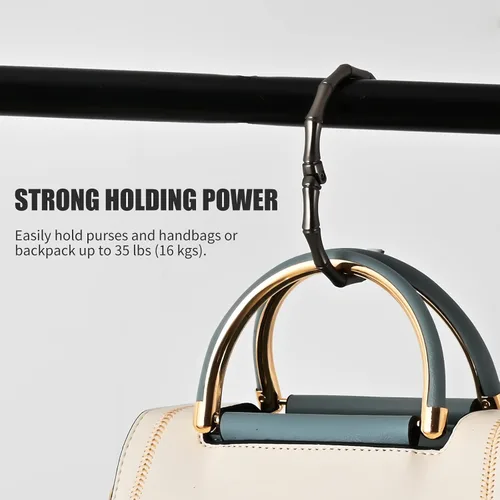Vista 5 de Gancho para bolsa, soporta hasta 33 libras, gancho para bolso para escritorio, barra debajo de la mesa, colgador de bolsos, repisas, etc. Elegante