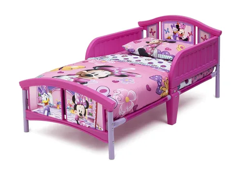 Vista 2 de Delta Children Cama de plástico para niños pequeños, Minnie Mouse de Disney
