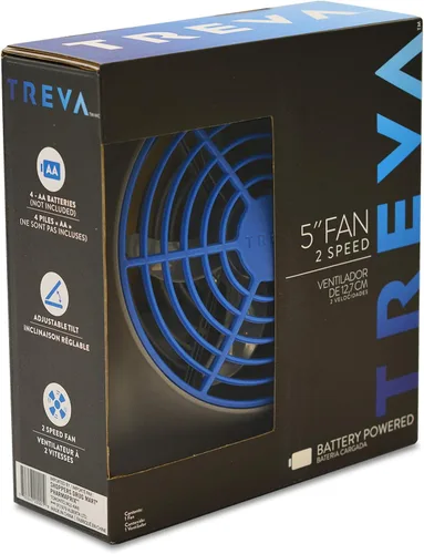 Vista 3 de O2COOL - Circulador de aire para escritorio de 5 pulgadas, portátil, con batería FA