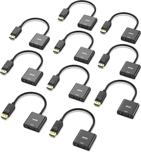 Vista 10 de BENFEI Conversor DisplayPort a VGA, cable macho a hembra chapados para Lenovo, Dell, HP, ASUS.