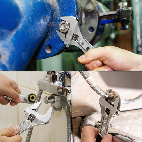 Vista 4 de Jetech Llave Ajustable de 6 Pulgadas con Mango Softgrip - Llave Inglesa Profesional con Apertura de Calibre Ancho