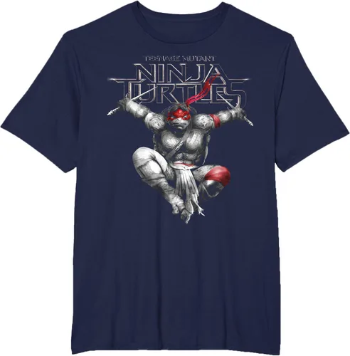 Vista 12 de Teenage Mutant Ninja Turtles Raphael Action Jump Camiseta Negro