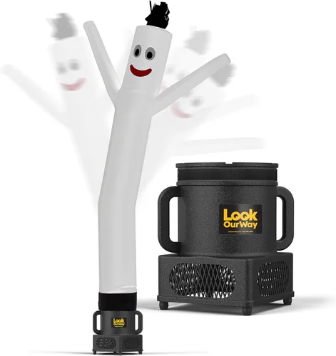 Vista 37 de LookOurWay Air Dancers - Hombre inflable de baile alocado de 7 pies de altura con soplador Sky Dancer - Hombre bailando publicitario inflable negro
