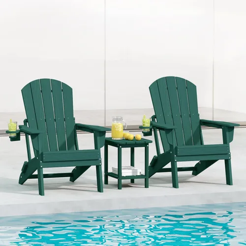 Vista 12 de HDPE Silla Adirondack plegable, Aruba