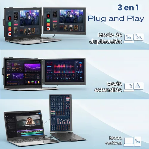 Vista 4 de Teamgee - Extensor de pantalla para portátil IPS Monitor portátil de 14 pulgadas