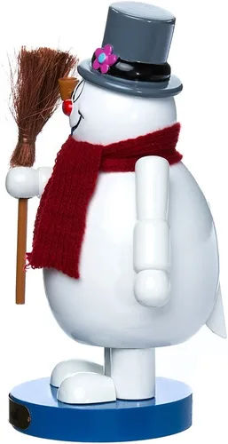 Vista 5 de Kurt Adler Cascanueces de madera de Frosty el muñeco de nieve, 10 pulgadas