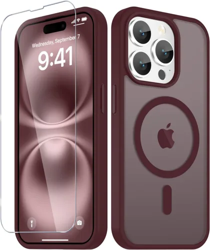 Vista 1490 de Funda para Google Pixel 10 Pro XL, cubierta magnética mate, color negro Fit for MagSafe, Screen Protector included, Shockproof Military Grade