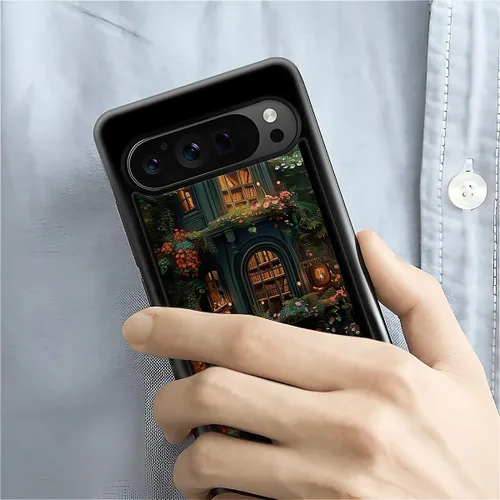 Vista 1927 de Compatible con Google Pixel 4A 5G Mobile Case Creative Acrylic Panel trasero Silicona Protección Grip especialmente diseñado para Google Pixel 4A 5G