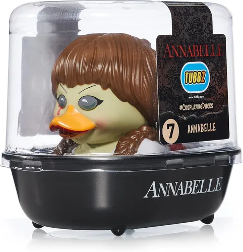 Vista 2 de TUBBZ Primera Edición: Horror - Figura de Vinilo de Pato de Goma Disfrazado de Annabelle Annabelle (Baño de bañera)