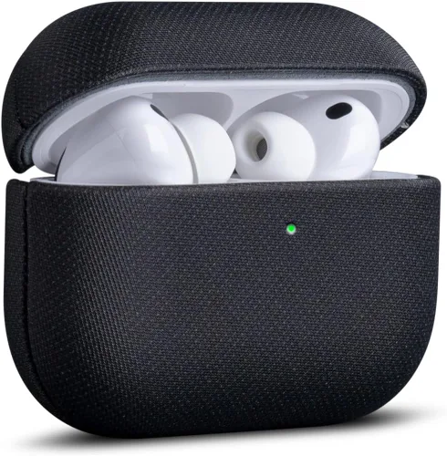 Vista 38 de Haobobro Funda de piel para AirPods Pro 3, piel seleccionada respetuosa con la piel, con textura de fibra de carbono, hecha a mano, funda rígida