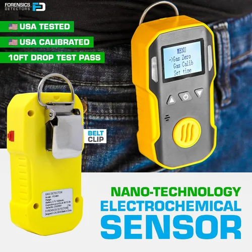 Vista 3 de Detector de oxígeno de Forensics Calibración y certificado NIST de EE. UU. A prueba de polvo y explosiones Recarga USB Alarmas de sonido