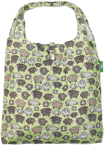 Vista 26 de ECO CHIC Bolsas plegables reutilizables para comestibles, bolsa de compras ligera, reciclada y reutilizable, bolsa plegable impermeable Gafas Gatos