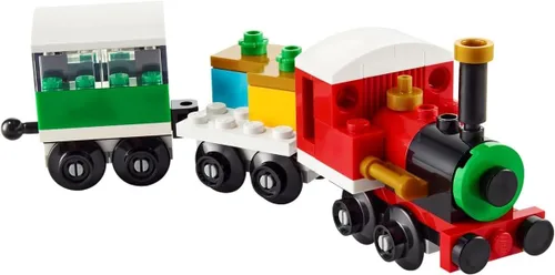 Vista 2 de LEGO Creator 30584 Tren Navideño de Vacaciones de Invierno con Locomotora, Vagón Plataforma y Carruaje (73 Piezas)