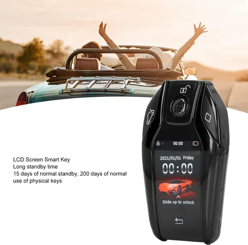 Vista 7 de TK800 - Llave de coche con control remoto inteligente, pantalla táctil LCD universal TK800+, entrada remota sin llave para todos los botones