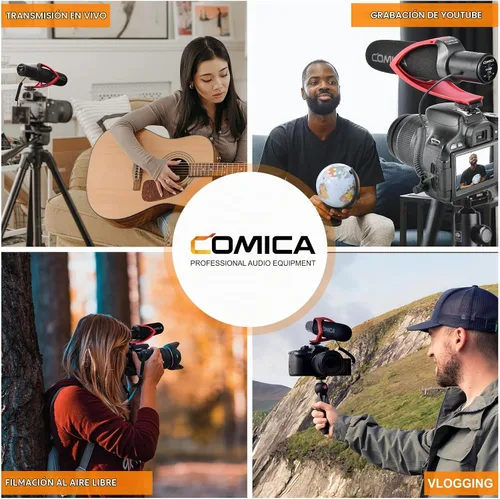 Vista 6 de COMICA Micrófono de cámara CVM-V30 PRO Micrófono de video con interfaz de 0.1 in, videocámara de entrevista para Canon Nikon Sony Panasonic Fuji