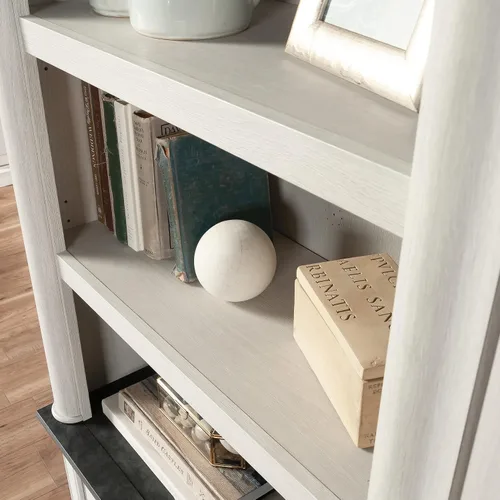 Vista 4 de Sauder Palladia - Estantería con almacenamiento, estantería para biblioteca con puertas y estantes ajustables, en acabado de roble glaciar