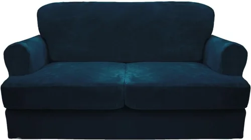 Vista 9 de CUCRAF Funda para sofá con cojines de 3 piezas, fundas deslizantes de terciopelo suave y grueso para sofá de la sala de estar, protector de muebles
