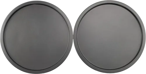 Vista 7 de GoodCook Conjunto de 2 bandejas para pizza personales antiadherentes de acero de 10", gris