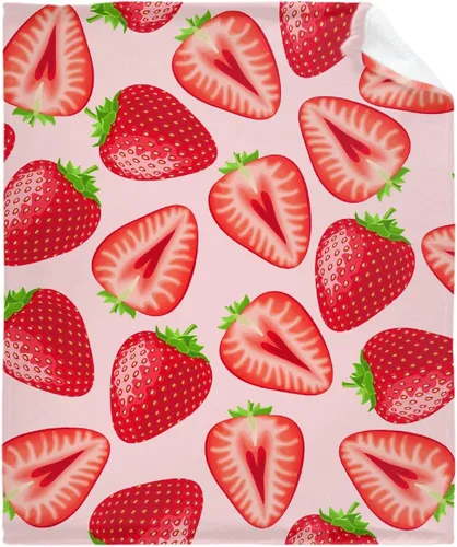 Vista 11 de Darani Manta de franela ligera de fruta de plátano, súper suave y acogedora, cálida y ligera, manta de franela suave de 60 x 50 pulgadas