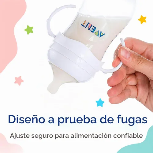Vista 6 de CHUBBIEE Asas para biberones Philips Avent Natural, color blanco, paquete