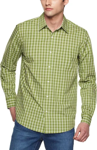 Vista 2 de CQR - Camisas de manga larga para hombre, de ajuste regular, 100% algodón, con botones, casual, popelina.