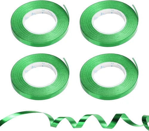 Vista 12 de PATIKIL 4 cintas rizadoras de globos prensadas brillantes metálicos de 3/16 pulgadas, 11 yardas iridiscentes para decoración de fiestas, envolver