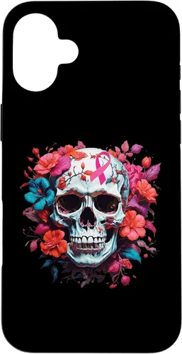 Vista 22 de Breast Cancer Skull Shirt For Women Sugar Skull Pink Ribbon Case for iPhone 16