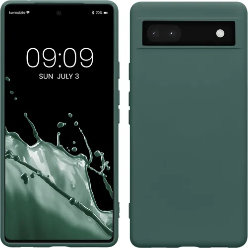 Vista 15 de kwmobile Funda compatible con Google Pixel 6a - Funda protectora delgada de silicona TPU - Arctic Night