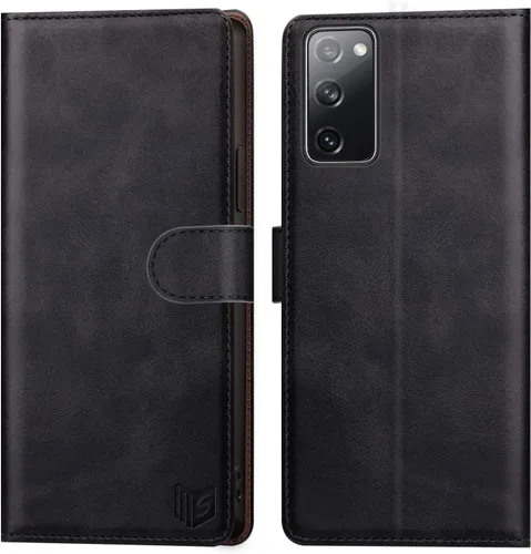 Vista 8 de SUANPOT Funda de piel tipo cartera para Samsung Galaxy S20 FE con bloqueo RFID, soporte para tarjetas de crédito, libro de folio con tapa de PU