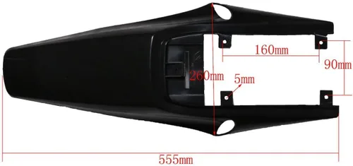 Vista 4 de TDPRO Kit completo de carenado de plástico para guardabarros para Apollo Orion 110cc 125cc 150cc Pit Dirt Bike (4 negro + 3 blanco)