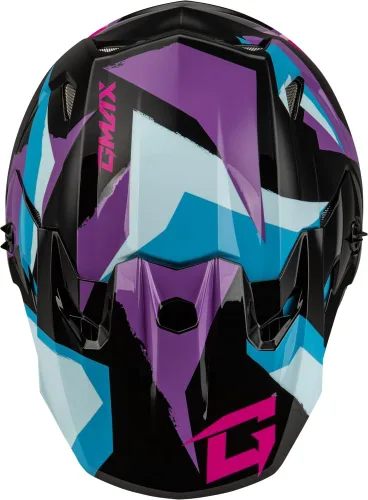 Vista 3 de GMAX MX-96S - Casco Splinter (negro/púrpura/azul, talla M)