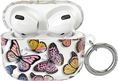 Vista 6 de Casely Funda compatible con AirPods 3 All Smiles Funda para AirPods con adhesivo de cara sonriente