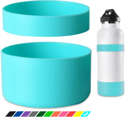 Vista 17 de Greant Funda protectora doble para botella de agua compatible con Hydro Flask, funda flexible de silicona compatible con funda Hydroflask, funda