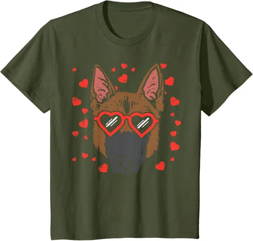 Vista 10 de Camiseta de regalo para perro con cara de pastor alemán, Negro, S